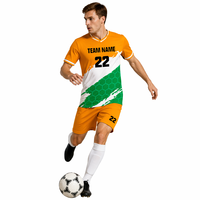 Ensemble d'uniformes de football en polyester haute élasticité, impression personnalisée du logo, du nom et du numéro, séchage rapide, respirant, maillot de football pour équipe, commande en gros