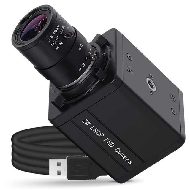 5600 2MP CMOS 2.8-12mm CS Lens HD 1080P Low Light UVC 4X Zoom USB Camera Metal Construction for Industrial Inspection Security