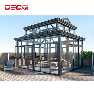 Échantillon GRATUIT Kits de véranda de jardin en aluminium préfabriqués Véranda pliable en aluminium Véranda en verre pour solarium - Product Image 3