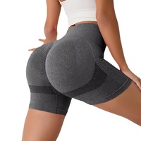 Summer Workout Gym Shorts fashion Women High Waist Stretchy Quick Dry Seamless Scrunch Back Yoga Shorts