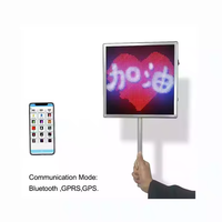 Afficheur LED publicitaire programmable par application, 4K, rechargeable par USB, portable, panneau d'affichage LED à main avec garantie de 3 ans