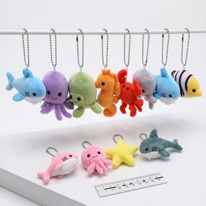 Porte-clés en peluche animaux marins (requin, tortue) mignons et personnalisés, vente en gros à prix abordable pour machines à griffes - Product Image 4