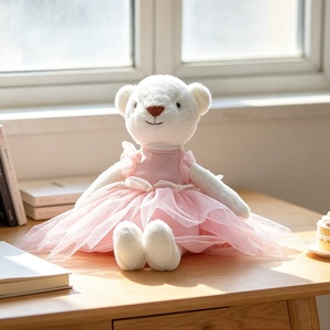 Peluche de Oso Conejito Adorable de Ballet, Juguete de Peluche de Poliéster y Algodón PP, Compañero Reconfortante, Regalo <span class=keywords><strong>para</strong></span> <span class=keywords><strong>Dormir</strong></span> - Product Image 6