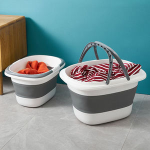Panier à linge pliable en plastique PP pour la salle de bain et la <span class=keywords><strong>buanderie</strong></span>, tailles petites/grandes, <span class=keywords><strong>rangement</strong></span> pour vêtements sales - Product Image 2