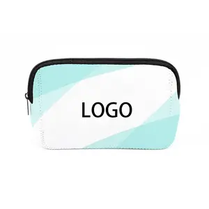 Custom Color Cosmetics Bag Logo Print School Kids Gift Neoprene Stationery Pouch Pencil Case