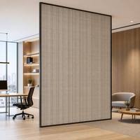 Verre feuilleté trempé ultra transparent 5+5 mm avec intercouche en tissu à grille tissée - Cloison décorative pour l'intimité au bureau et à l'hôtel