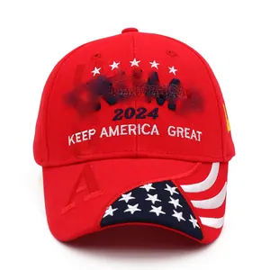 새로운 디자인 빨간 투표 모자 미국 위대한 대통령 선거 투표 2024 모자 유지