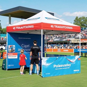 Tienda de exhibición comercial de aleación de aluminio personalizada fácil negro pop-up tente pop-up 10x10 tienda emergente <span class=keywords><strong>para</strong></span> negocios - Product Image 3