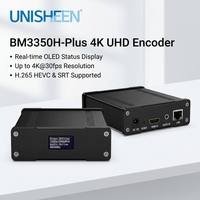 Encodeur vidéo HDMI matériel Gigabit Unisheen BM3350H-Plus-Oled H.265 4K 2160P30 avec OLED pour YouTube et Facebook Live