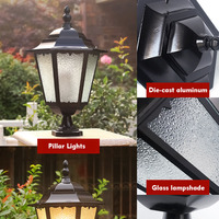 Lampes de poteau décoratives pour clôture extérieure, portails de jardin et piliers de parc