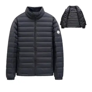 Custom High Quality Plain Color Men's Winter Puffer Jackets Plus Size Winter Down Coat for Men