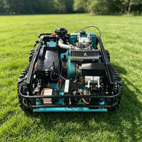 Tondeuse à fléaux diesel télécommandée sur chenilles de 600 mm, 32 lames, coupe-herbe robuste pour vergers et terrains accidentés