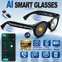 Occhiali Intelligenti CY05 con Fotocamera da 800MP, Eyewear AI per Foto e Video, Streaming Live, Chat Vocale AI, Assistente AI, Lettore Musicale