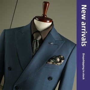 Costume formel d'affaires pour <span class=keywords><strong>homme</strong></span> à rayures, ensemble blazer et short pour marié, fermeture éclair et boutonnière, costume de mariage pour garçon d'honneur, costume de scène - Product Image 4