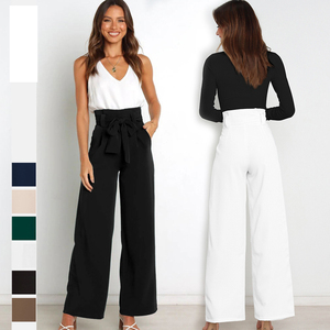 <span class=keywords><strong>Pantaloni</strong></span> Casual <span class=keywords><strong>taglie</strong></span> <span class=keywords><strong>forti</strong></span> da <span class=keywords><strong>donna</strong></span> <span class=keywords><strong>pantaloni</strong></span> larghi a <span class=keywords><strong>vita</strong></span> media <span class=keywords><strong>con</strong></span> abbigliamento da ufficio cintura traspirante ed elegante - Product Image 1