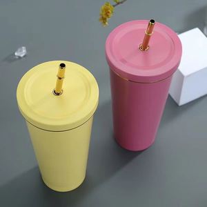 24oz Stainless Steel Tumbler Set <b>Lid</b> Straw Double Wall Insulated BPA Free 6-12 Hours Thermal Insulation Portable <b>Travel</b> <b>Mug</b> - Product Image 5