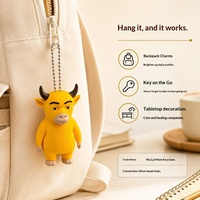 Porte-clés imprimé en 3D Niu Lai, figurine de dessin animé, pendentif pour sac, breloque pour sac à dos, décoration amusante, cadeau de collection, anneau porte-clés