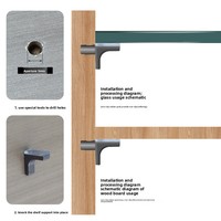 Supports d'étagère réglables antidérapants en alliage de zinc pour armoire à vin, supports de fixation pour présentoirs de garde-robe - Chine