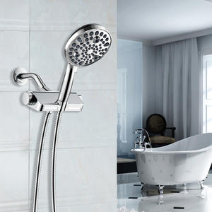 Cabezal de Ducha de 10 Funciones, Redondo, Cromado, Fácil de Limpiar, Juego de Ducha Portátil para Baño con Pistola de Rociado, Filtro y Presurización - Product Image 3