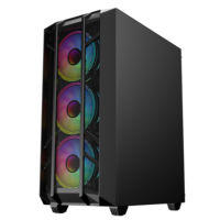 Ruix Symmetrical Mesh Panel Mid Tower ATX Gaming Case Stylist Desktop CPU Computer Cabinet Made of Durable Aluminum Alloy Stock