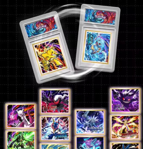 SHIKONG <strong>Pokemoned</strong> <strong>Metal</strong> Stamps Collection <strong>Card</strong> <strong>Rare</strong> Anime Pikachu Eevee Gengare Game Playing <strong>Cards</strong> for Kids Gifts - Product Image 3