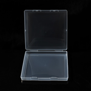 Transparent Square Plastic Storage Box 15.5Cm Flip Top Cover For Packaging And Cross Border Ecommerce Use - Product Image 1