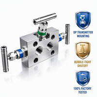 Collecteur industriel à trois vannes en acier inoxydable 316SS, 6000 PSI, 2 transmetteurs de pression isolés, 1 transmetteur de pression égalisateur à montage direct, 1/2 NPT, fournisseur OEM pour l'industrie chimique