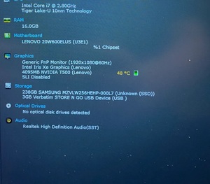 Ordinateurs portables professionnels d'occasion ThinkPad P15s Gen 2 de qualité supérieure, i7-1165G7, NVIDIA T500 4 Go de GPU, 16 Go de RAM, 256 Go de SSD - Product Image 3