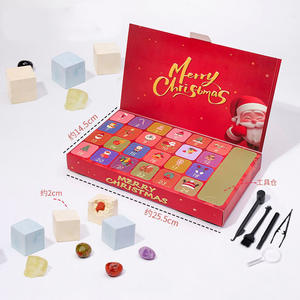 Caja Sorpresa <span class=keywords><strong>de</strong></span> 24 Compartimentos con Piedras Naturales en Bruto, Piedras Rodadas, Piedras <span class=keywords><strong>de</strong></span> Mina, Piedras <span class=keywords><strong>de</strong></span> Cueva, Piedras Musicales, Piedras Desmagnetizantes y Piedras con Formas Únicas, para el Día <span class=keywords><strong>de</strong></span> Navidad - Product Image 2