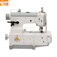 Machine à coudre à haute vitesse Interlock alimentation manuelle usage domestique moteur de reliure t-shirt faisant la Machine