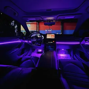 Luce Ambientale per Auto <span class=keywords><strong>Audi</strong></span> <span class=keywords><strong>A4</strong></span> S4 B9 B9.5 2017-2024, Lampada Atmosfera RGB <span class=keywords><strong>LED</strong></span> Symphony, 32 Colori, Controllo MMI, Kit di Modifica 12V, Garanzia 1 Anno - Product Image 6
