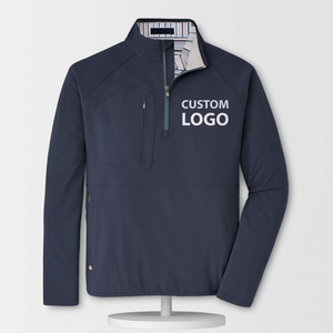 เสื้อสเวตเชิ้ตผู้ชายแบบมีซิป 1/4  ผ้าโพลีเอสเตอร์ น้ำหนักเบา หรูหรา สำหรับเล่นกอล์ฟ วิ่ง และกีฬาอื่นๆ - Product Image 1