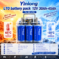 Paket Baterai LTO Yinlong 12V 40A/45Ah EU UA Stock, Daya Tinggi 400A Lithium Titanate 6S1P 13.8V 40Ah/45Ah untuk Audio Mobil Jump Star