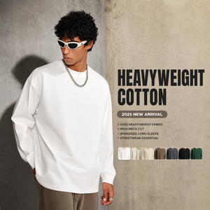 Maglione da <span class=keywords><strong>uomo</strong></span> 2026 Autunno/Inverno Ba Family Vintage a tinta unita, pesante, a maniche lunghe, in puro cotone, vestibilità ampia, taglie forti, per adolescenti - Product Image 1