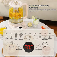 Marmite de Santé en Verre Borosilicate Électrique 2026 Nouveau Style, Mijoteuse Tout-en-un à Contrôle Tactile par Micro-ordinateur, 2.2L