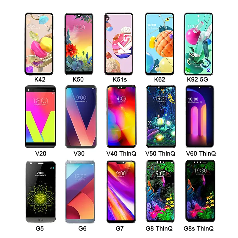 Untuk Lg V30 Plus V40 V50 Dual V60 Display untuk Lg G2 G5 G6 G7 G8 Thinq G8x Lcd untuk Lg K40 K50s Q6 Q60 Telepon Lcd Panel Layar Sentuh