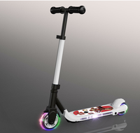 Düşük güç 60w katlanır çocuklar E Scooter 2 flaş ışığı tekerlek elektrikli şehir Escooter çocuk elektrik motorlu Scooter ile LED ışık