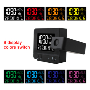 Horloge Réveil avec Affichage 8 Couleurs, Station Météo avec Capteur Sans Fil, <span class=keywords><strong>Projection</strong></span> de la Température et de l'Heure, Horloge DCF - Product Image 4