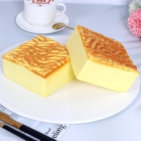 Jouet Squishy en PU à Rebond Lent, Modèle Gâteau Tigre Effet Lave Simulée, Décoration Maison et Pièce d'Exposition Vitrine