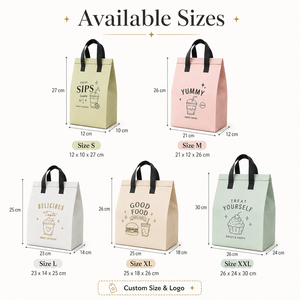 Reusable Thermal Carrier Cooler Bag Aluminum Foil Nonwoven Fabric for Bakery Insulation Chocolate Cake Delivery Cooler Bag - Product Image 6