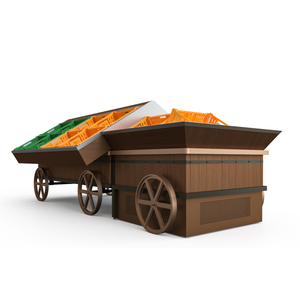 High Capacity Ergonomic Display Angle Modular <b>Basket</b> Layout Vegetable Display Rack - Product Image 4