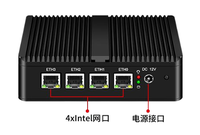 J4125 FanLess PC industri Mini, tahan debu tahan air untuk Gaming Intel Celeron J4125 4x Intel LAN 2x USB3.0 stok tanam