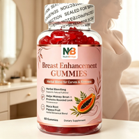 Gummies d'augmentation mammaire personnalisées avec logo de marque, sans pectine ni gélatine, pour un buste plus plein