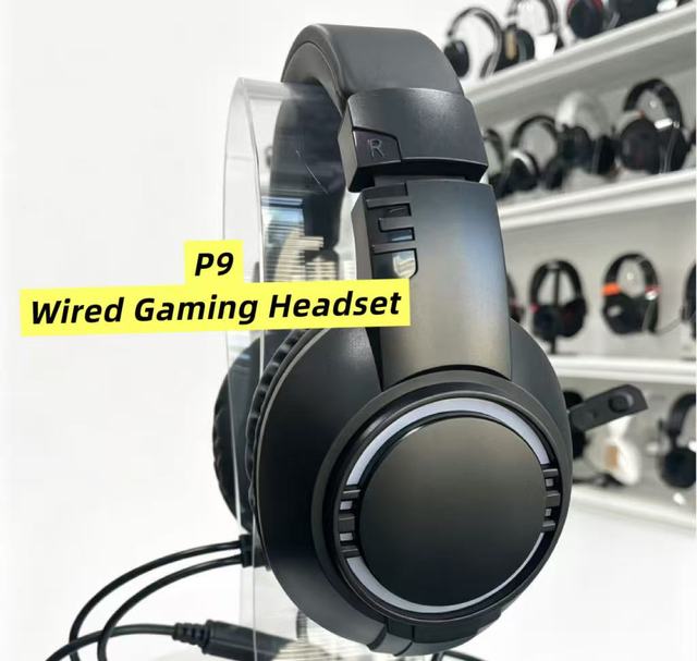 2026 Hot Sale Over Ear Wired Gaming Headset with RGB Adjustable Headband Headphones with USB 3.5mm Pin and Mic Siberia S-P9