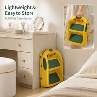 Escabeau pliable en PU pour bébé et tout-petit avec repose-pieds pour siège de toilette et marches d'escalier