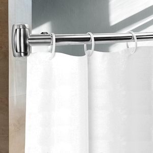 Fábrica al por mayor Cortina de ducha curva varilla ajustable Barra de ducha de aluminio pista para Baño - Product Image 4