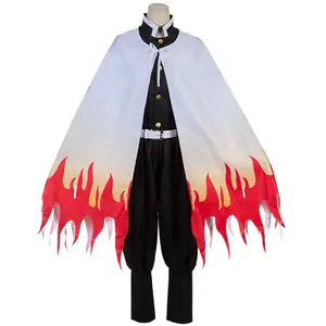 Jubah Kostum Cosplay Jepang Anime Slayers Rengoku Kyoujurou