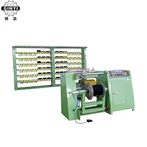 Máquina de dobra automática de látex têxtil de alta eficiência de trabalho modelo Ginyi GNW-60 para fios elásticos borracha elastano máquina de dobra