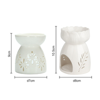 Brûleur de Cire Fondue en Céramique Engros avec Motif Floral, Chauffage de Lumière de Thé, Diffuseur d'Huiles Essentielles pour Aromathérapie