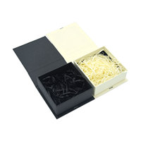 Boîte cadeau magnétique noire en carton réutilisable conçue sur mesure Boîtes magnétiques pliables pour un emballage cadeau facile